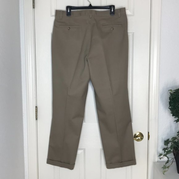 Savile Row Cotton Pant | Beige | 36x30 - Picture 8 of 13